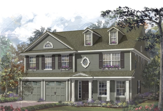 The Katonah model home, shown here in this rendering provided by KB Home, is part of a new subdivision that will be built with the help of Martha Stewart.