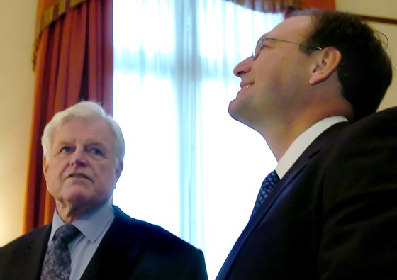 Supreme Court nominee Samuel Alito meets with Senator Edward Kennedy on Capitol Hill in Washington