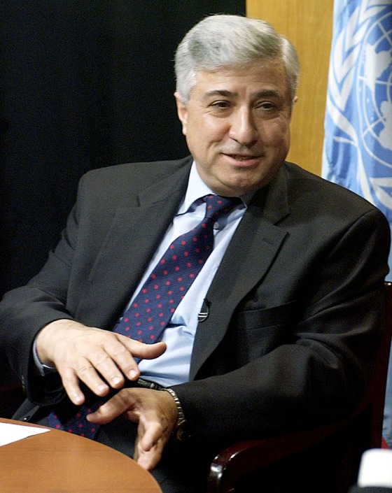 Joseph Stephanides, seen here in 2003, was fired by U.N. Secretary-General Kofi Annan after divulging bidding information related to the Iraq oil-for-food contract.