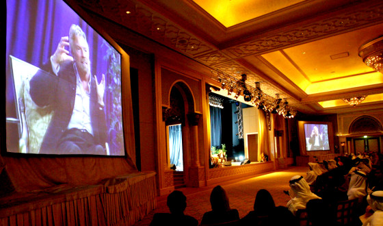 Branson speaks at Abu Dhabi World Leadership summit