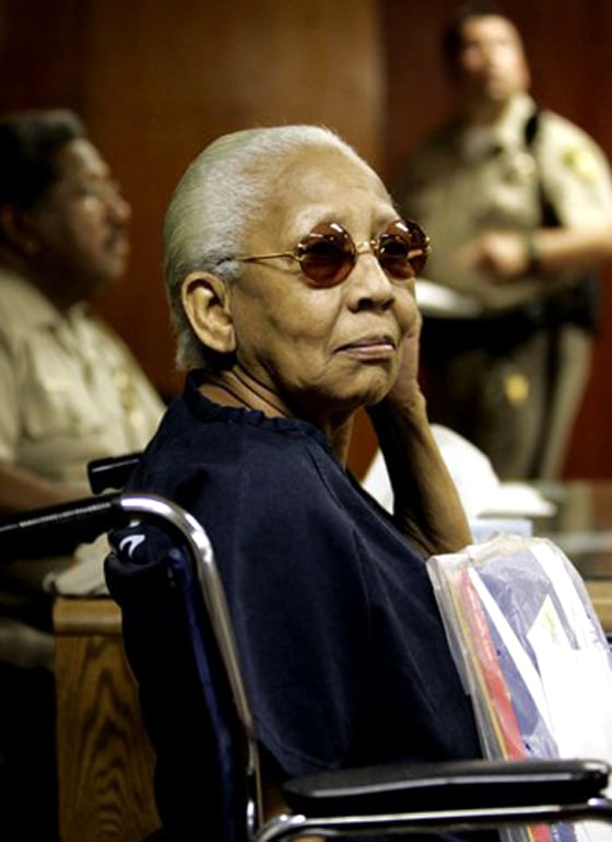 Doris Payne, a 75-year-old international jewel thief, apears in a Las Vegas courtroom Sept. 7, 2005. Payne, who was successful stealing jewels for more than 50 years, now faces charges that she stole a ring from a Neiman Marcus store.