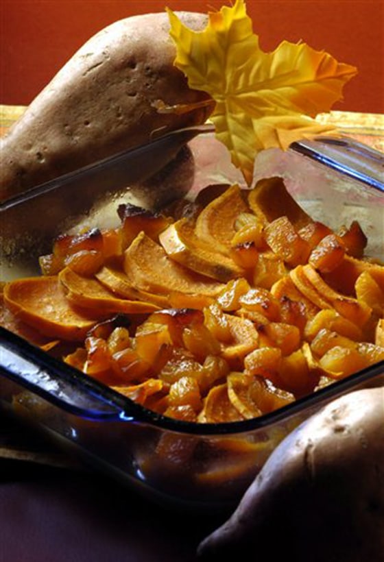 Sweet potatoes are healthy on their own, but add butter and marshmallows, and it's a fat trap.