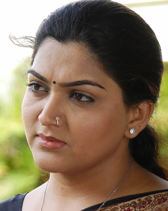 Undated file picture shows Indian actress Khushboo during a film shoot in Chennai