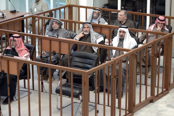 Saddam Hussein’s chair stood empty at his trial on Wednesday, a day after he threatened to boycott the proceedings.
