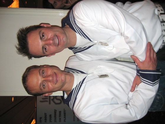 U.S. citizen Tony Mason, left, and his British partner, Asa Cairns, are seen at the Gay Wedding Show, in Brighton, England, on Sunday.