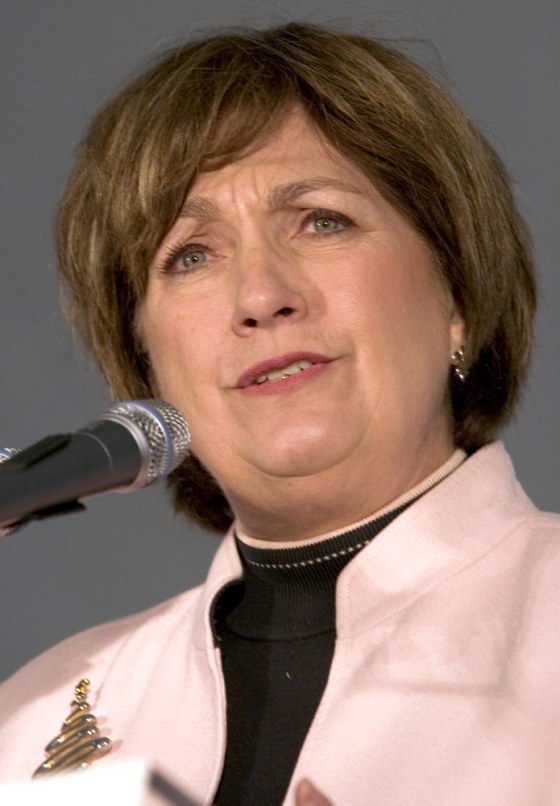 Governor Blanco speaks to reporters and guests at news conference announcing an aid package for victims of Hurricane Katrina