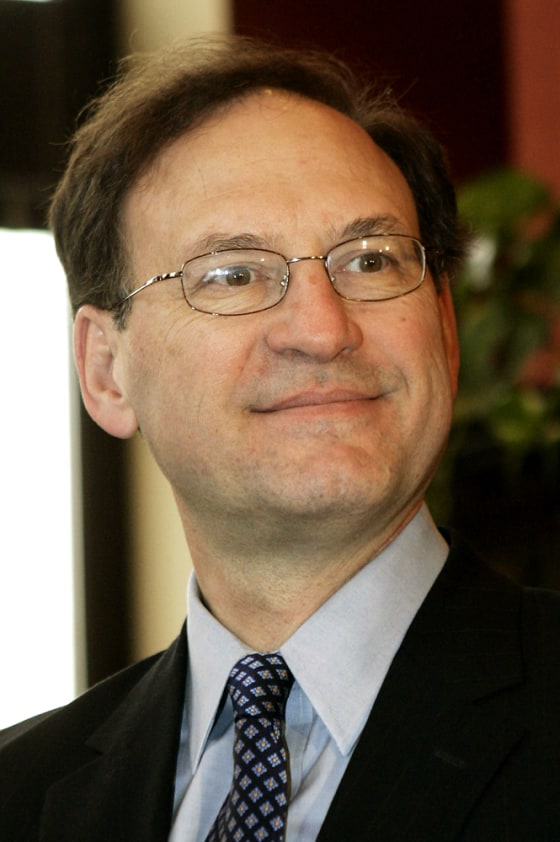 US Supreme Court nominee Alito attends meeting on Capitol Hill in Washington