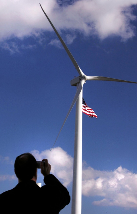 The Jersey-Atlantic Wind Farm produces about 7.5 megawatts of electricity a year from its site at the Atlantic County Utilities Authority's wastewater treatment plant.