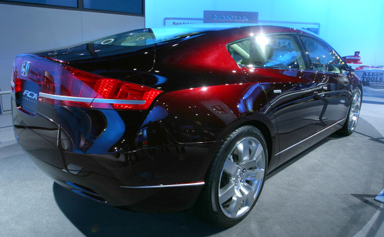 Honda FCX concept vehicle was displayed at the North American International Auto Show last January.