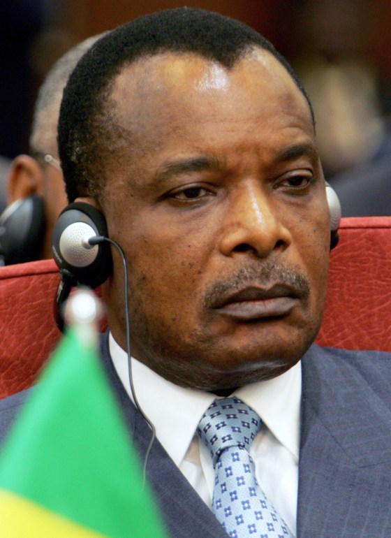 Congo President Nguesso listens to official opening of Sixth Ordinary Session of Assembly of African Union in Sudan's capital Khartoum