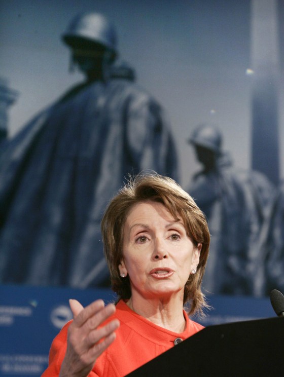 US House Minority Leader Nancy Pelosi speaks at US Conference of Mayors in Washington