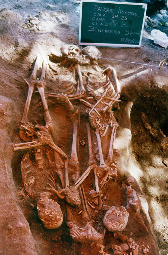 This undated photo of remains from Campeche, Mexico, proves that slaves from Africa came to the continent not long after Christopher Columbus set foot in the Americas.