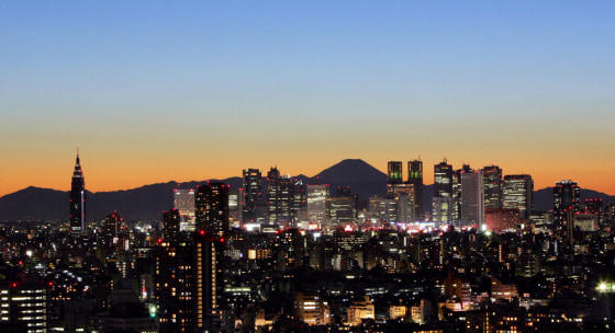 Japan's highest mountain, Mt. Fuji (3,77