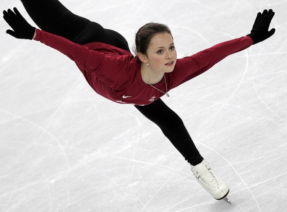 USA's Sasha Cohen practices during a tra