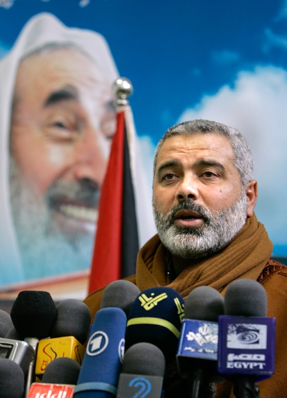 Hamas on Sunday nominated Ismail Haniyeh to be its prime minister.