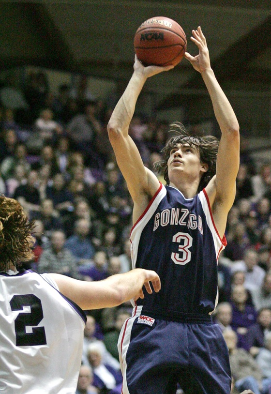 Gonzaga University's Morrison shoots against Portland during their West Coast Conference game in Portland