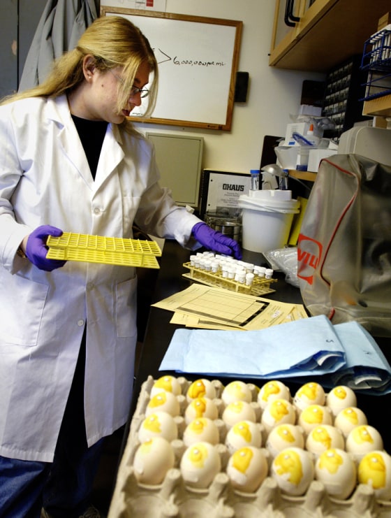 Anna Varlese, a medical technologist, ar