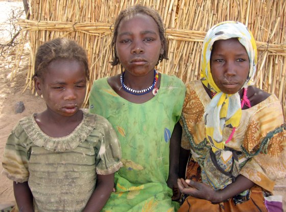 Orphans Samiyah, Safiyah and Gamara live in Eastern Chad, near Darfur, Sudan. 