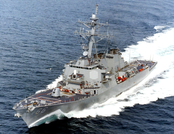 This undated photo released by the US Na