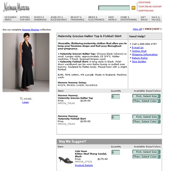 This is a frame shot of the Neiman Marcus Web site. According to Forrester Research, luxury online sales, including jewelry and designer fashions, rose 28 percent to $3.2 billion last year from the previous year.