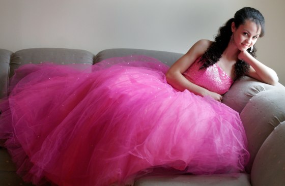 Marisa West of Washington, D.C., is collecting prom dresses to send to students in New Orleans.