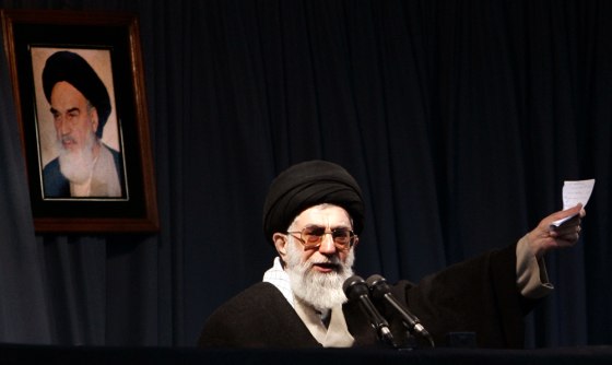 Iran's Supreme Leader Ayatollah Khamenei speaks in Mashhad