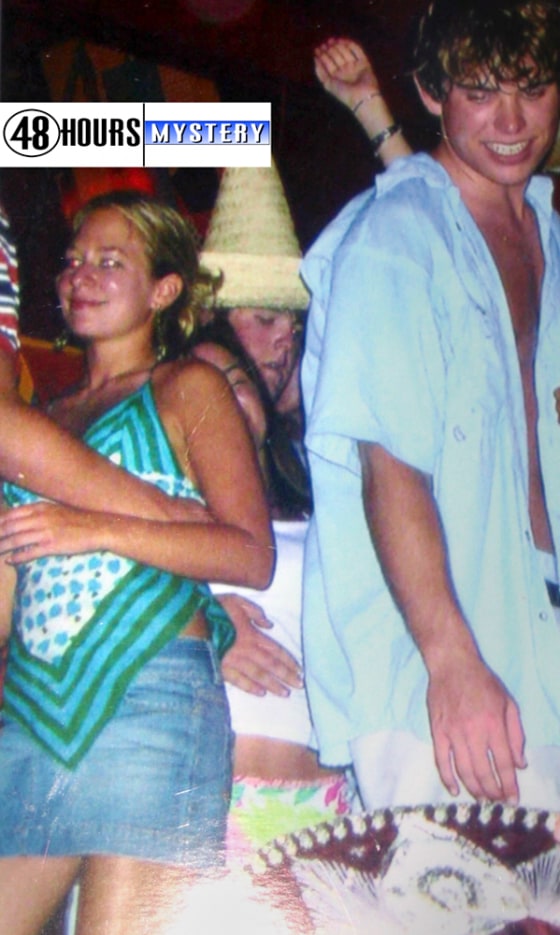 This photo provided by CBS's "48 Hours Mystery" on Wednesday shows missing Alabama teen Natalee Holloway, left, at Carlos and Charlie's, a nightclub in Aruba, in what CBS says is believed to be the last known photo of her, taken the night she disappeared, May 30, 2005. FBI agents discovered the photo in the camera of one of Holloway's classmates. Others in the photo are unidentified.