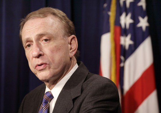 US Senate Judiciary Committee Chairman Arlen Specter speaks during news conference on Capitol Hill