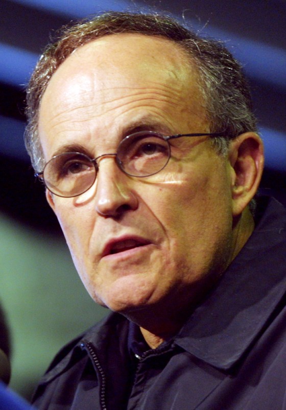 New York City Mayor Rudolph Giuliani Speaks to Press