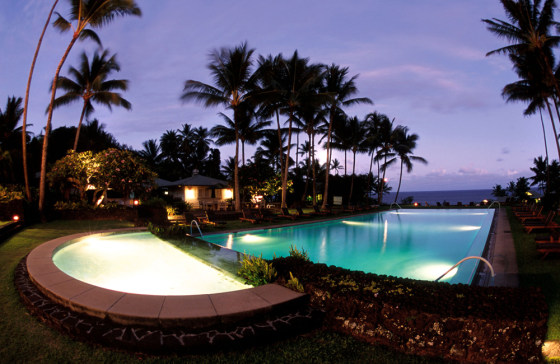 The Wellness pool and whirlpool located near the Sea Ranch Cottages at the Hotel Hana-Maui in Hana, Hawaii.