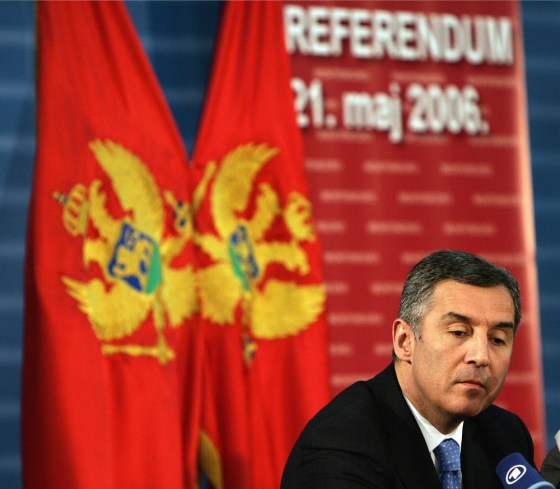 Montenegrin Prime Minister Milo Djukanov