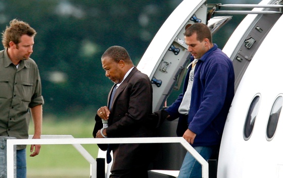 Former Liberian president Taylor arrives at Rotterdam Airport