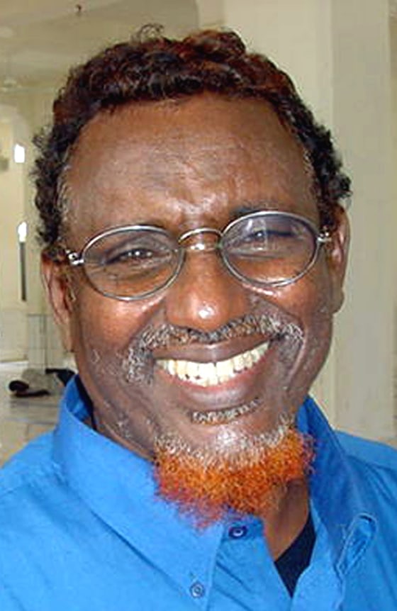 Somalia fundamentalist leader Sheikh Hassan Dahir Aweys in northern Mogadishu, in 2005.
