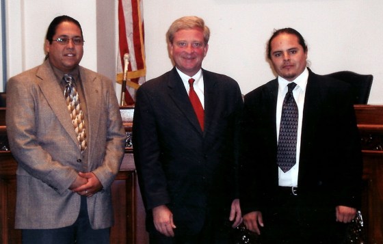 Rep. Bob Ney, R-Ohio, with members of the Tigua of El Paso in a photo taken in August 2002.