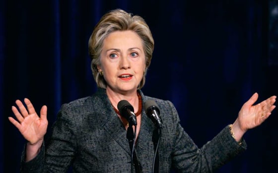 Sen. Hillary Rodham Clinton, D-N.Y., addresses the New Democratic Network in Washington on June 23.