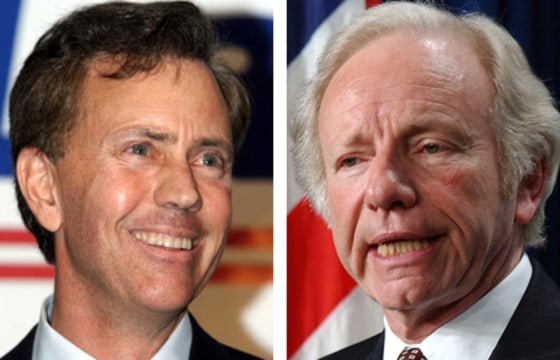 Ned Lamont (left) debated Sen. Joe Lieberman Thursday night, as the two battle for the Democratic nomination for a Senate seat from Connecticut. The Democratic primary is on Aug. 8.