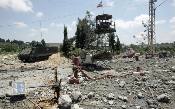 A Lebanese army post next to the Qassimi