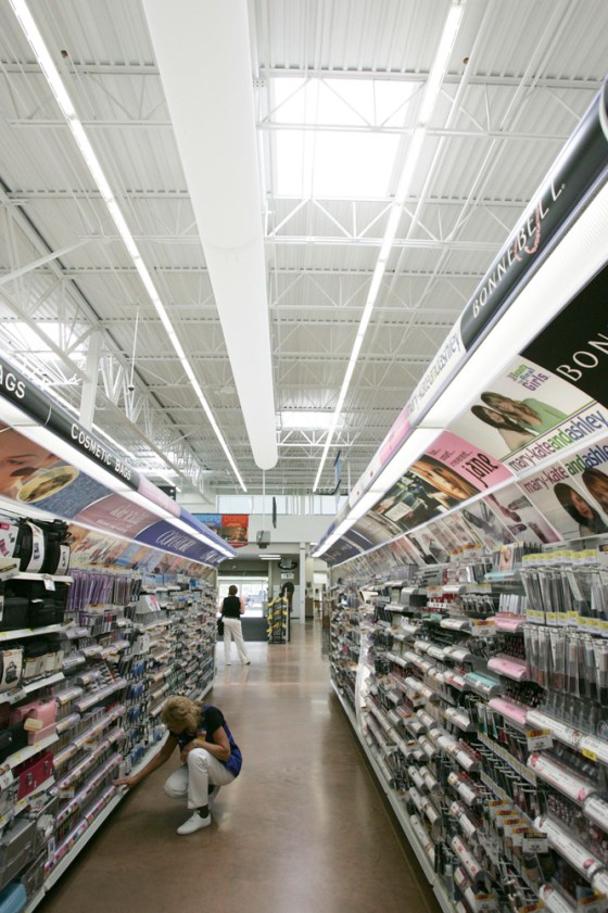 This Wal-Mart supercenter store in McKinney, Texas, was opened last year using energy efficient lighting and other environmental features. 