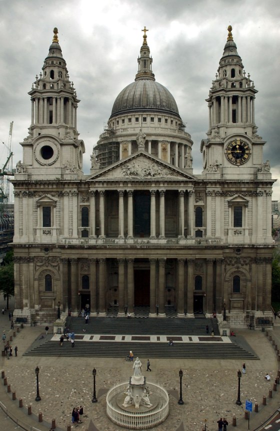 The West Front of St Paul's Cathedral in London.