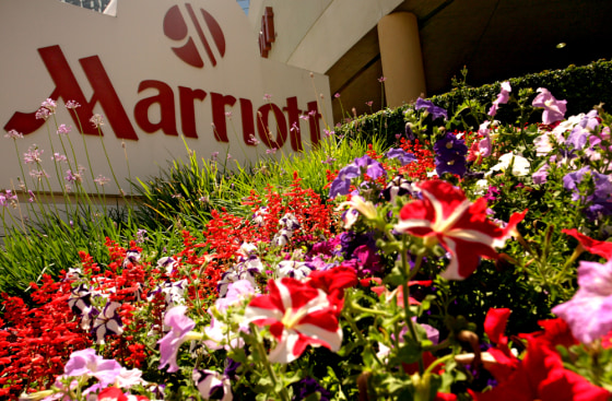 The downtown Marriott building in Los Angeles is shown. The hotel chain has decided to make all of its hotels in the United States and Canada smoke-free.