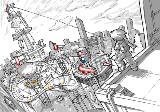 A scene from Cartoon Network's forthcoming multiplayer online game. The game, due out in 2008, will let kids between six and 14 interact with the network's characters. 