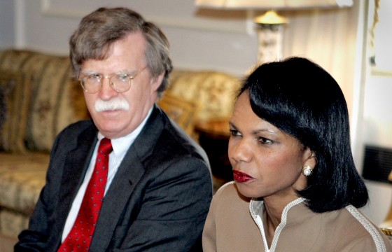 U.S. Secretary of State Rice meets with three member United Nations team in New York