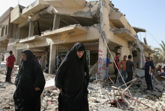 This Baghdad neighborhood, hit by rocket fire in mid-August, is one of many that have become battlegrounds between Shiite and Sunni groups. Dozens were killed in this predominantly Shiite area by the rockets, which apparently were fired from a mostly Sunni district.