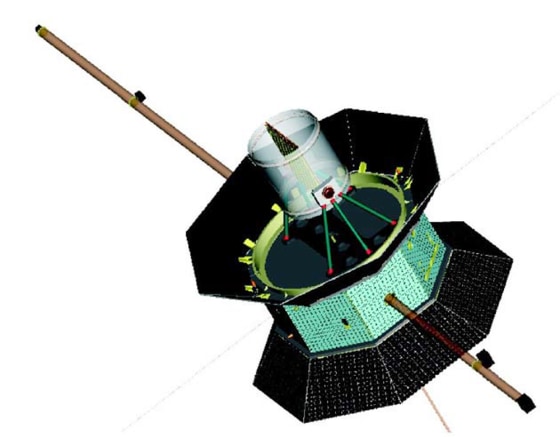 An artist's conception shows one of the four Inner Heliospheric Sentinels. They would face unique thermal and power challenges as they orbit close to the sun, some well inside Mercury's orbit.