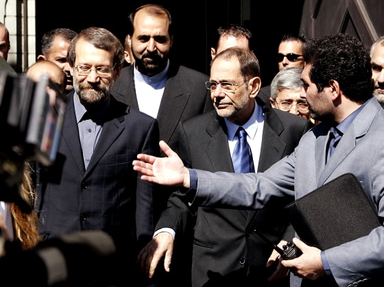 Ali Larijani, Javier Solana