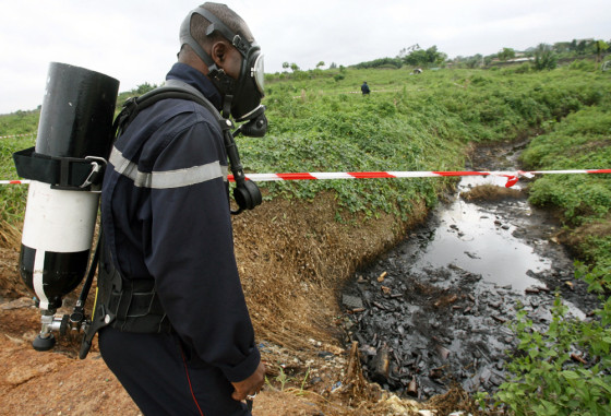 An employee of the SIR Refinery looks 08