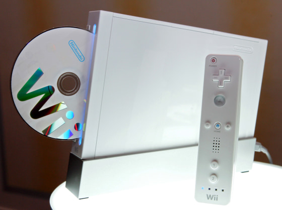 Japanese game software and console maker Nintendo Co. Ltd. displays game console \"Wii\" in Tokyo