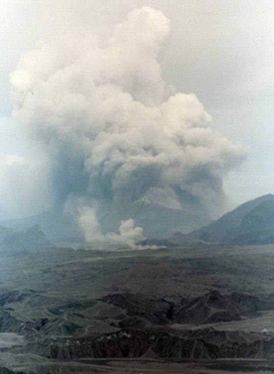 Mount Pinatubo errupts 01 August 1991 in this aeri