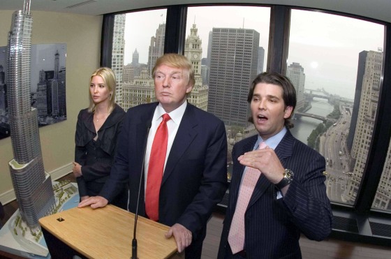Donald Trump Jr. speaks during news conference in Chicago