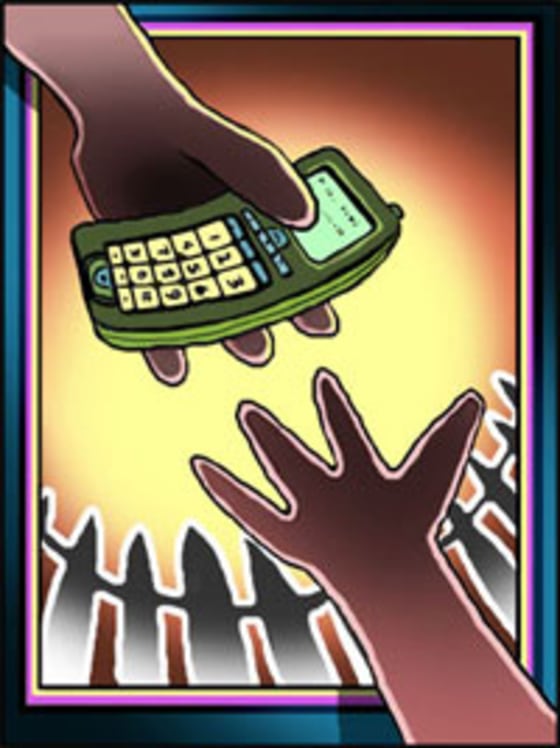 It's tricky to share your cell phone with a neighbor, but if you're both light Internet users, a $50 wireless router and a common access password will suffice. 